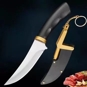 Нож для обвалки мяса из нержавеющей стали, острые кухонные ножи для нарезки овощей и очистки фруктов, мясной тесак, ножи для говядины и баранины