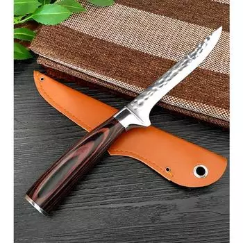 Нож для обвалки мяса, нож для разделки, разделки и убоя свиней, кованый молотом, нож для барбекю из нержавеющей стали, разделочный нож для рыбы Knife B