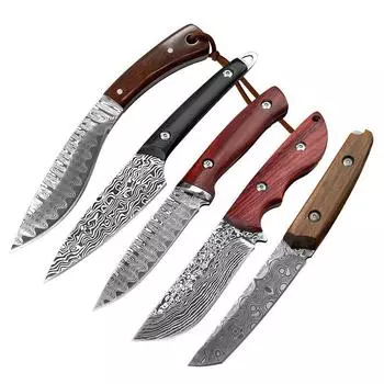 Нож для обвалки с дамасским узором, кованый кухонный нож из нержавеющей стали, нож для фруктов, нож для мяса, нож-измельчитель Style 1