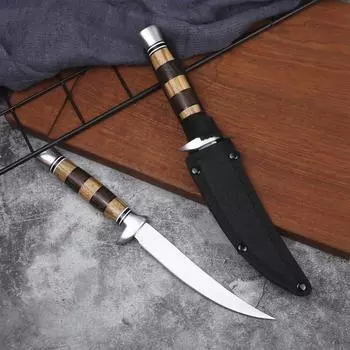 Нож для обвалки Универсальный нож шеф-повара для очистки овощей с чехлом Филетирование рыбы Японский нож для суши Нож для лосося Охота Рыбалка Тесак