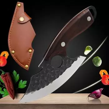 Нож для очистки фруктов Нож-скоба из кованой нержавеющей стали Нож для разделки рыбы Кухонный нож для бутылок Универсальный нож with cover