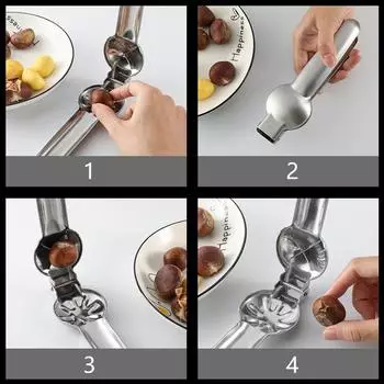 Нож для очистки каштанов из нержавеющей стали, открывалка для каштанов, крестообразный инструмент для очистки каштанов, бытовая очистка