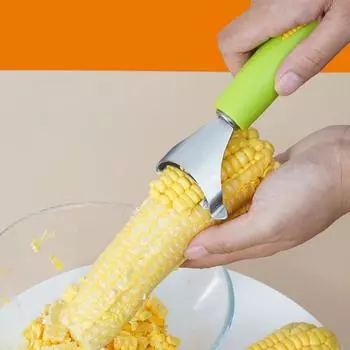 Нож для очистки кукурузы Очиститель кукурузы из нержавеющей стали Кукурузный рубанок Кухонный гаджет Кукурузный очиститель Артефакт Сепаратор частиц кукурузы Стриппер