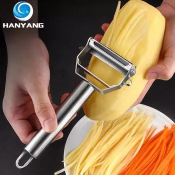 Нож для очистки овощей из нержавеющей стали, бытовой скребок для картофеля, многофункциональная терка для чистки фруктов и овощей, кухня