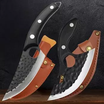 Нож для очистки овощей, удобный нож для разделки рыбы для домашнего использования, кухонный нож для разделки мяса, острый нож для разделки мяса из нержавеющей стали 2 PCS WITH COVER