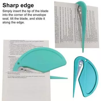 Нож для открывания конвертов с острым скрытым лезвием, безопасный дизайн, резак для листов, резак для бумаги, резак для оберточной бумаги, инструмент для открывания пакетов для использования в школьном офисе чёрный