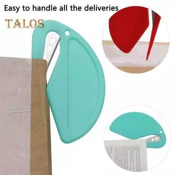 Нож для открывания конвертов с острым скрытым лезвием, безопасный дизайн, резак для листов, резак для бумаги, резак для оберточной бумаги, инструмент для открывания пакетов для использования в школьном офисе оранжевый