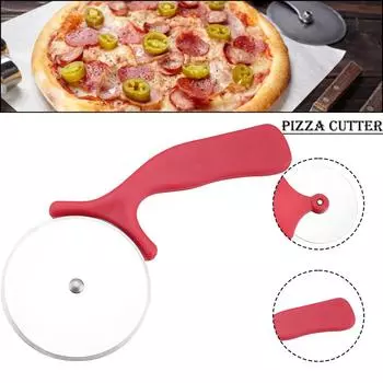 Нож для пиццы из нержавеющей стали, нож для пиццы с нескользящей ручкой для кухни