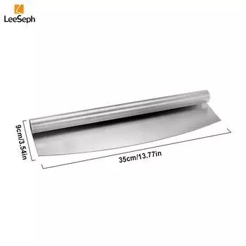 Нож для пиццы Leeseph Rocker, острый нож для пиццы Rocker из нержавеющей стали 304, режущий нож для пиццы, аксессуары для пиццы серебряный