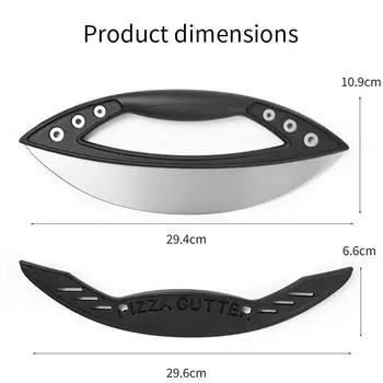 Нож для пиццы Rocker с нескользящей ручкой и защитным чехлом 12-дюймовый острый нож для пиццы из нержавеющей стали с колесами для кухни