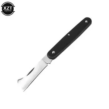 Нож для прививки садовый из нержавеющей стали пластиковый с одним открывающимся лезвием складной многофункциональный инструмент для обрезки растений аксессуары