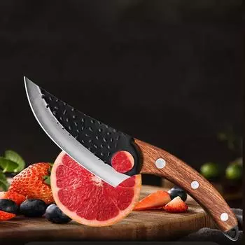 Нож для разделки мяса 5Cr15MoV, выкованный вручную, нож мясника, кухонный нож из нержавеющей стали boning knife