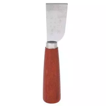 Нож для резки кожи, самодельный нож для обрезки кожи с лезвием из нержавеющей стали и ручкой из бревна