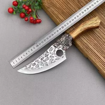 Нож для резки мяса из нержавеющей стали, нож для обвалки ручной работы, кухонные ножи шеф-повара, походные ножи для рыбы without cover