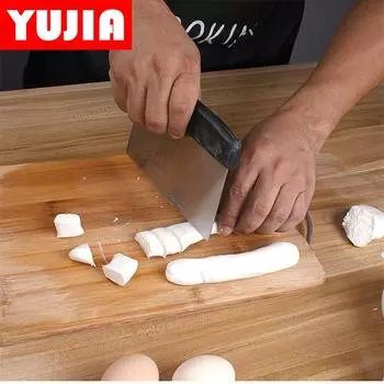 Нож для резки муки из нержавеющей стали, домашний кухонный скребок для выпечки тортов