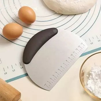 Нож для резки муки, теста, молока, сахара, крема, скребок для выпечки тортов из нержавеющей стали красный