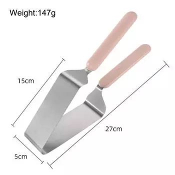 Нож для резки торта из нержавеющей стали Лопатка для торта Нож для пирога Разделитель для выпечки Десерты Рычаг для тортов Пирог Десерты серебряный