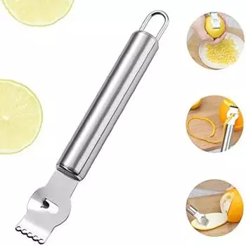 Нож для снятия цедры с лимона Терка из нержавеющей стали Терка для снятия цедры с лайма, апельсина, цитрусовых Нож для очистки кухонных инструментов для бара Аксессуары