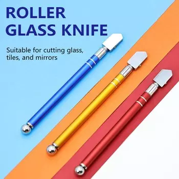 Нож для стекла, бытовой ручной многофункциональный плиткорез, алмазная резка толстого стекла, роликовый специальный толкающий нож, ручные инструменты синий