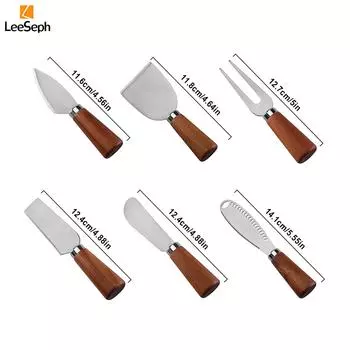 Нож для сыра с ручкой из акации, нож для сыра из нержавеющей стали, нож для сыра, аксессуары для досок для нарезки колбасных изделий