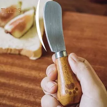 Нож для сыра, удобная ручка для измельчения, нержавеющая сталь 420, полезная лопатка для столовой с деревянной ручкой для повседневной жизни