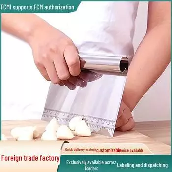 Нож для теста и лапши из нержавеющей стали со шкалой - кухонный скребок with scale and right angle