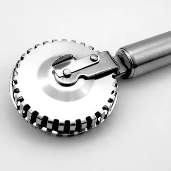 Нож для тиснения и запечатывания краев кондитерских изделий из нержавеющей стали, двухсторонний нож для резки кружев и начинки для пирогов и пельменей серебряный