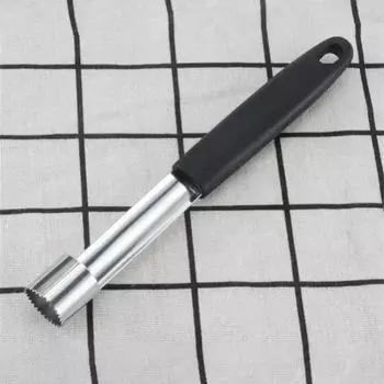 Нож для удаления сердцевины из яблок из нержавеющей стали – легко нарезает и удаляет сердцевину из яблок и груш, незаменимый кухонный инструмент чёрный