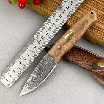 Нож из дамасской стали для обвалки мяса, нарезки фруктов и овощей, кухонные ножи, ножи из дамасской стали с деревянной ручкой, универсальные ножи, поварской инструмент для приготовления пищи