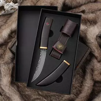 Нож из дамасской стали кухонный нож для обвалки мяса высокая твердость японский универсальный нож для отдыха на природе портативный мачете подарочная коробка