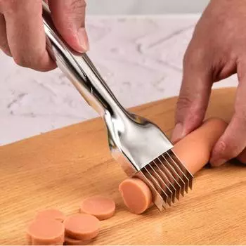 Нож из нержавеющей стали для измельчения зеленого лука, кухонный нож Shred Silk The Knife, изогнутая ручка, скоростной измельчитель зеленого лука