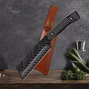 Нож из нержавеющей стали для разделки мяса, нарезки, очистки, резки, рыбалки, барбекю, кухонный нож