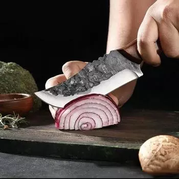 Нож из нержавеющей стали, кованый нож ручной работы, мясной тесак, кухонный нож для обвалки, нож для фруктов и овощей, кухонная утварь