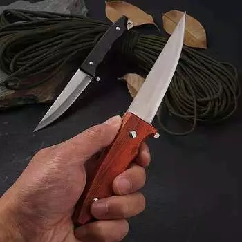 Нож из нержавеющей стали с деревянной ручкой, походные ножи, кухонные поварские ножи, ножи для чистки фруктов и овощей