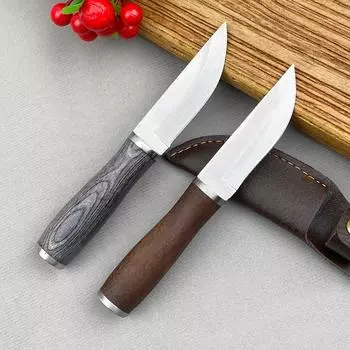 Нож из розового дерева 5Cr15 из нержавеющей стали, процесс вытяжки, кухонный нож для резки мяса, фруктов, барбекю, инструменты 1