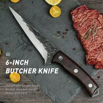 Нож мясника, высокоуглеродистая сталь, кованые кухонные ножи ручной работы, китайский нож для разделки мяса, кухонный инструмент, рыболовные ножи Cuchillos