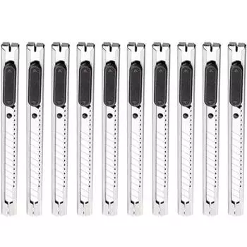 Нож-резак для канцелярских товаров Passion Stationery 10р, 10 шт., серебро, корейские игрушки