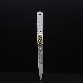 Нож с фиксированным лезвием из дамасской стали, заготовки для самостоятельного изготовления игл для чая пуэр, чайная утварь, часть инструмента, аксессуары, подарок для мужчин
