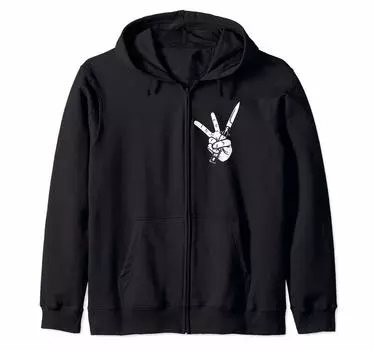 Нож с выкидным лезвием и символом «Знак мира» Zip Parka чёрный