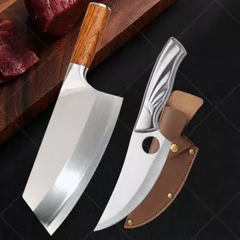 Нож шеф-повара, японский профессиональный кухонный нож из высокоуглеродистой нержавеющей стали, суперострый нож для обвалки мяса, тесак для мяса