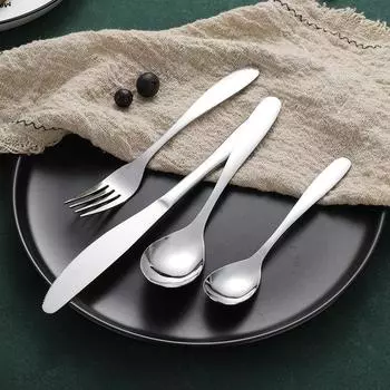 Нож, вилка и ложка из нержавеющей стали 304, четыре предмета, чтобы съесть стейк, нож и вилка, ложка, западная посуда