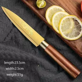 Ножи для фруктов из нержавеющей стали, кухонный нож для рыбы, суши, нож для барбекю, овощерезка 1