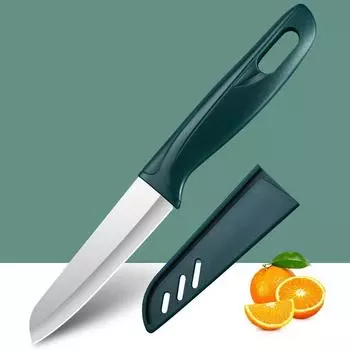 Ножи для очистки овощей из нержавеющей стали, 1 шт., с ручкой из АБС-пластика и чехлом для ножей — идеально подходят для фруктов и овощей