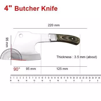 Ножи из нержавеющей стали с костяным лезвием ручной ковки Кухонные ножи с деревянной ручкой Шеф-поварской тесак для мяса Острый нож для разделки овощей