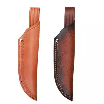Ножи с фиксированным лезвием 21,5 см, тисненый верх из натуральной кожи, чехол для походного ножа, охотничьи кобуры с пряжкой на ремне