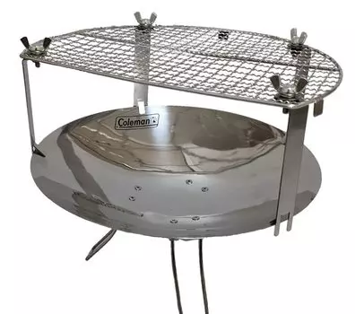 ножка Coleman Fire Disc Net Exclusive Raised Bracket Монтажный кронштейн Trivet Bonfire Stand Grilled Grill [Удлиненная версия]