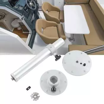 Ножка стола для автофургона, ножка тумбы для стола, ножка тумбы для стола, ножка тумбы для стола, ножка от 460 до 700 мм, регулируемая, вращающаяся на 360° для автофургона, лодки, яхты, дома