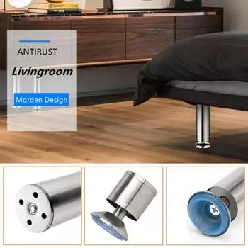 Ножки для мебели из нержавеющей стали, высококачественные сменные регулируемые ножки для мебели с винтами, опорная ножка для стола 8-20 см