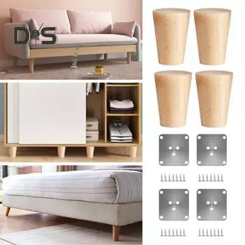 Ножки для столов из цельного дерева, сменные ножки для мебели, высокая прочность, простая установка, универсальные сменные детали для ножек для мебели 10cm