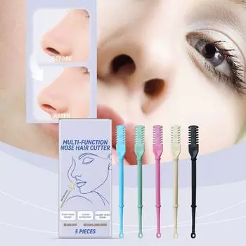 Ножницы для бритья волос в носу для чистки волос в носу и аккуратной обрезки любых отросших волос в носу 5 шт. One Size белый